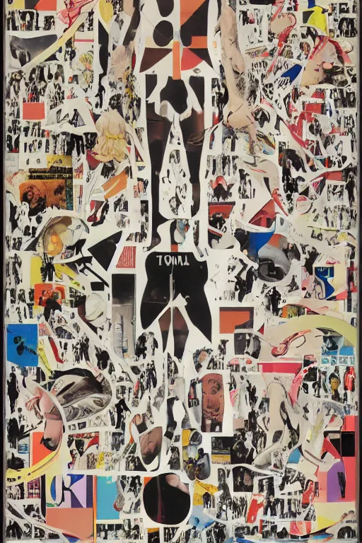 Prompt: youre from your father worm. symmetrical anatomy, pop art, torn magazine, without duplication, art by richard hamilton and mimmo rotella.