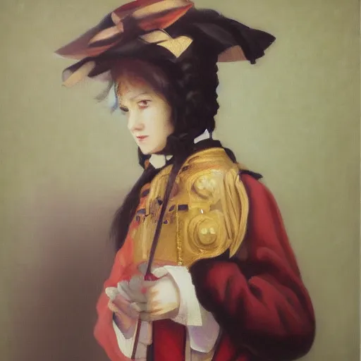 Prompt: Classical oil painting of Kirisame Marisa