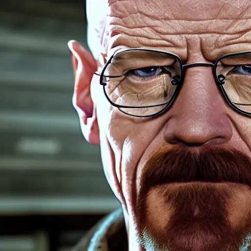 Image similar to still of a walter white from breaking bad as an npc in elden ring, close up