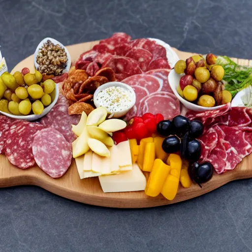 Prompt: charcuterie board edo style