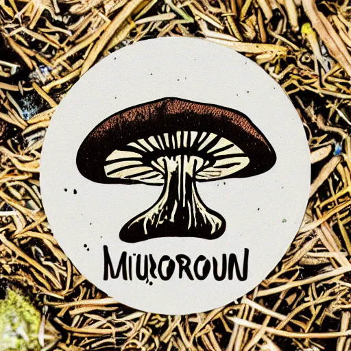 Image similar to mushroom dispensary logo, spores, mycelium