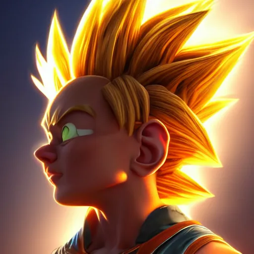 Prompt: tabby cat, golden hour, fantasy, sharp focus, digital art, hyper realistic, 4 k, unreal engine, highly detailed, hd, dramatic lighting by brom, trending on artstation, super saiyan goku hairstyle