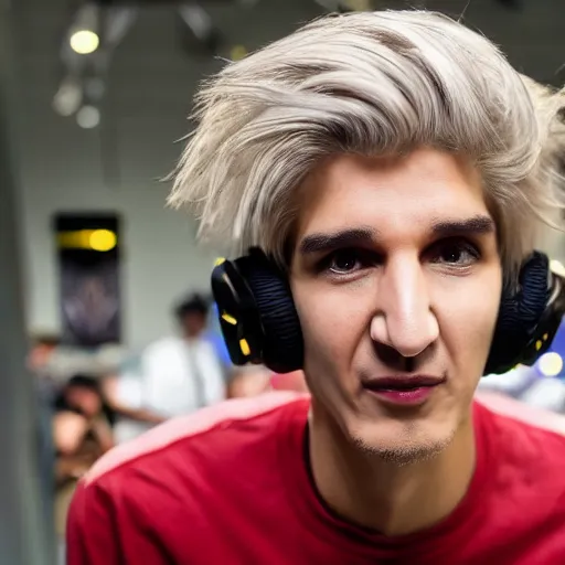 Prompt: xqc, big long nose, underbite