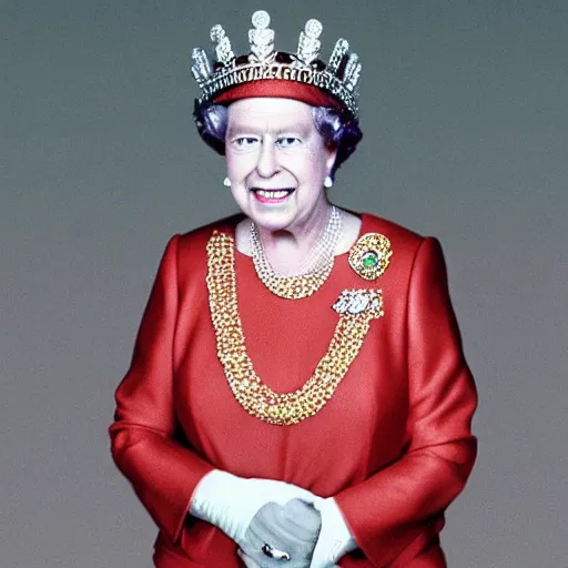 Image similar to queen of england elizabeth as a banana.