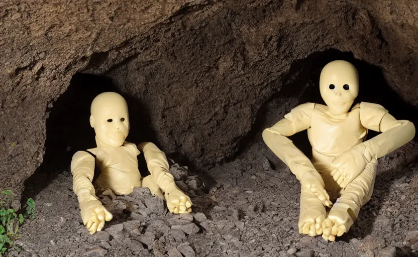 Image similar to a dummy in a cave