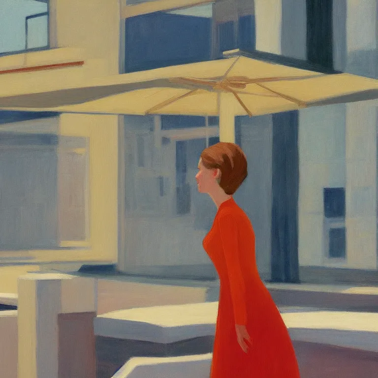 Image similar to dreaming from new economy and a new finacial system, painted by Alex Katz, painted by Edward Hopper, airbrush