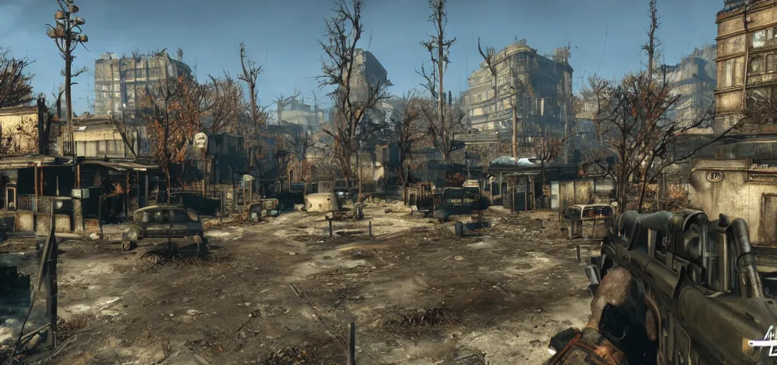 Prompt: Fallout 4 in Paris, very detailed, dynamic colors