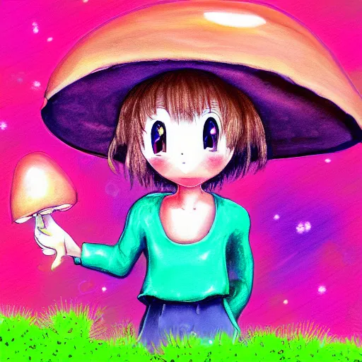 Frog Mushroom Kawaii Anime' Sticker | Spreadshirt
