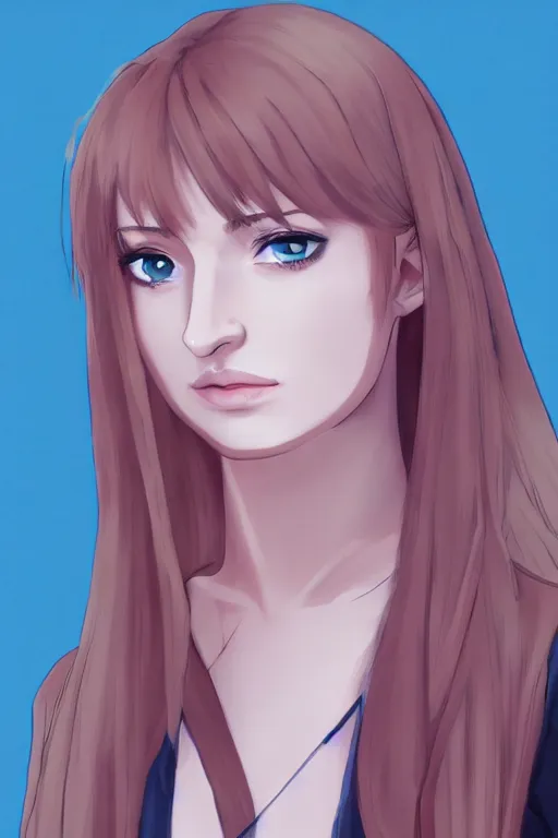 Prompt: Sophie Turner as an Anime Art Style, artstation, 4k detailed