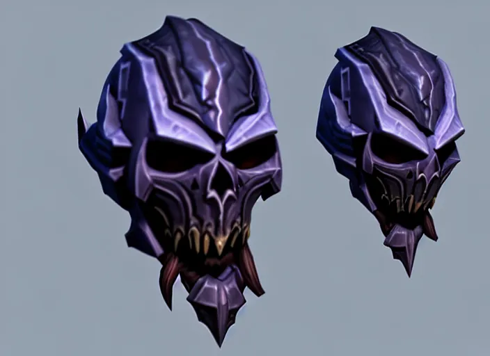 Image similar to cloaked wraith skull, stylized stl, 3 d render, activision blizzard style, hearthstone style, darksiders style
