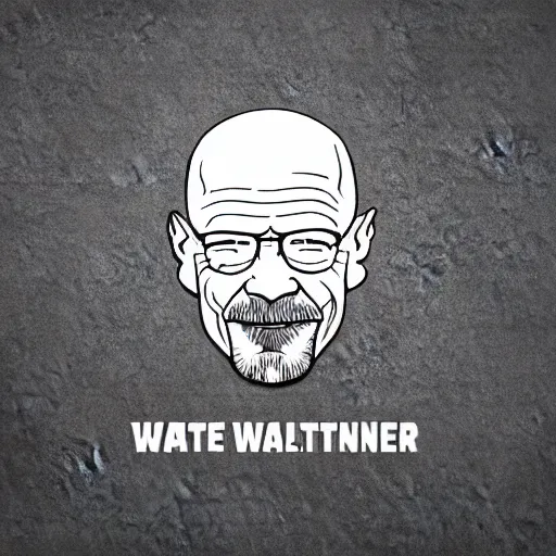 Image similar to logo design, walter white smiling like the joker