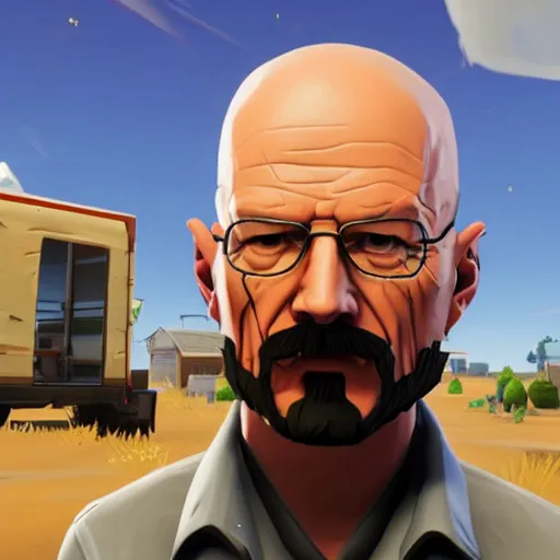 Image similar to walter white in fortnite