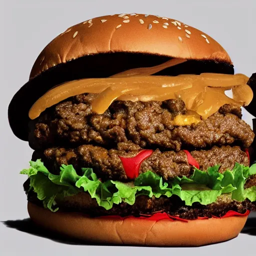 Prompt: dirt burger, new ad from McDonalds, McDirt