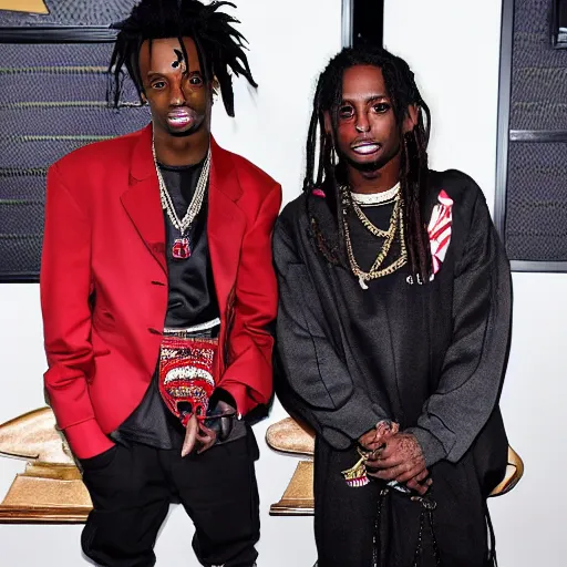 Prompt: Playboi Carti And Lil Wayne Making a Collab Album With @mookie