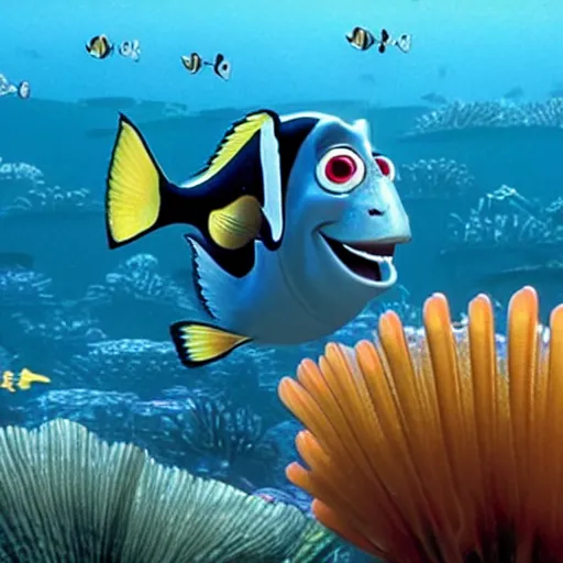 Image similar to film still of emma watson as a fish in finding nemo ( 2 0 0 3 ),