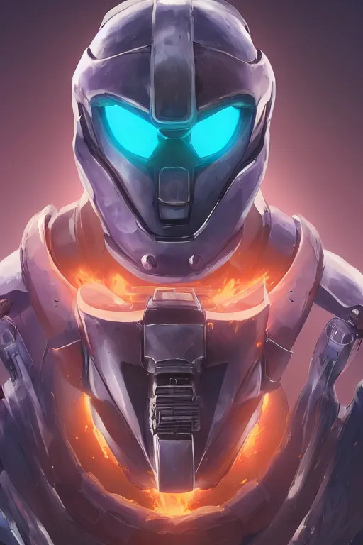 Image similar to epic mask helmet robot ninja portrait stylized as fornite style game design fanart by concept artist gervasio canda, behance hd by jesper ejsing, by rhads, makoto shinkai and lois van baarle, ilya kuvshinov, rossdraws global illumination radiating a glowing aura global illumination ray tracing hdr render in unreal engine 5