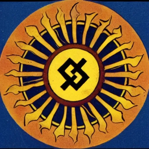 Prompt: occult organisation swastika of the sun