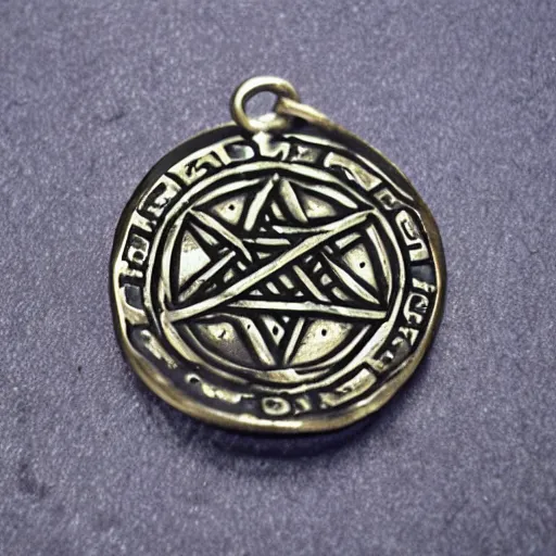 Image similar to the magic sigil charm designed to keep stupid away