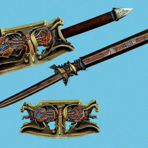 Image similar to a magical fantasy sword with straight lines and gemstone in the hilt, energy radiating from along the blade