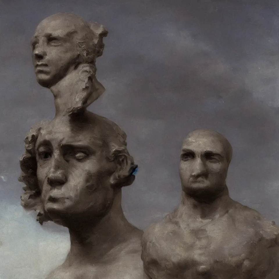 Prompt: a sphere of a detailed bust of an astronaut by camille corot, dynamic lighting, cinematic, epic composition, masterpiece