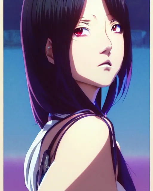 Image similar to An anime goddess of shadows || VERY VERY ANIME!!!, fine-face, Audrey Plaza, realistic shaded perfect face, fine details. Anime. realistic shaded lighting poster by Ilya Kuvshinov katsuhiro otomo ghost-in-the-shell, magali villeneuve, artgerm, Jeremy Lipkin and Michael Garmash and Rob Rey