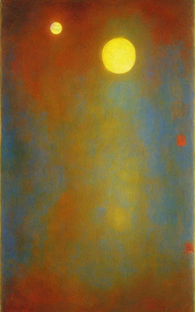 Image similar to iridescent spirit of wrath and fear cruel beautiful spirit with golden eyes lunar mythos ambient fog, award winning oil painting by Odilon Redon, lunar color palette