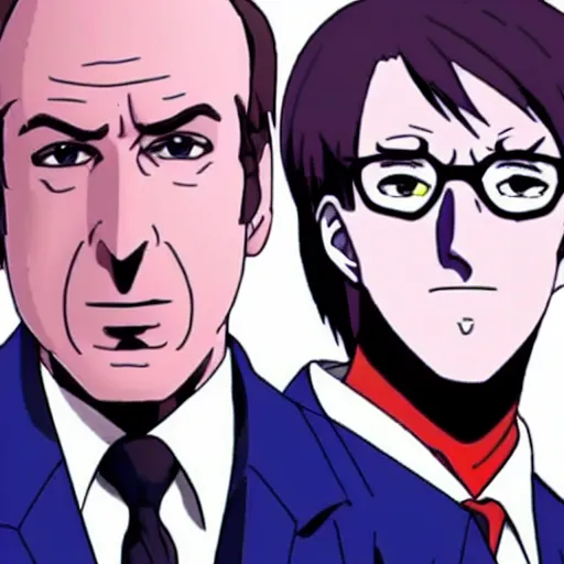 Prompt: saul goodman in evangelion, HD