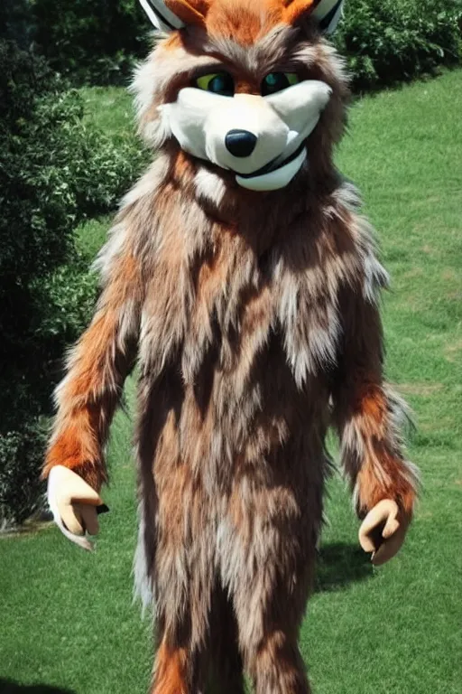 Image similar to an anthropomorphic wolf, fursuit!!!!, cosplay