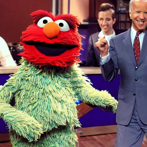 Image similar to joe biden in sesame street