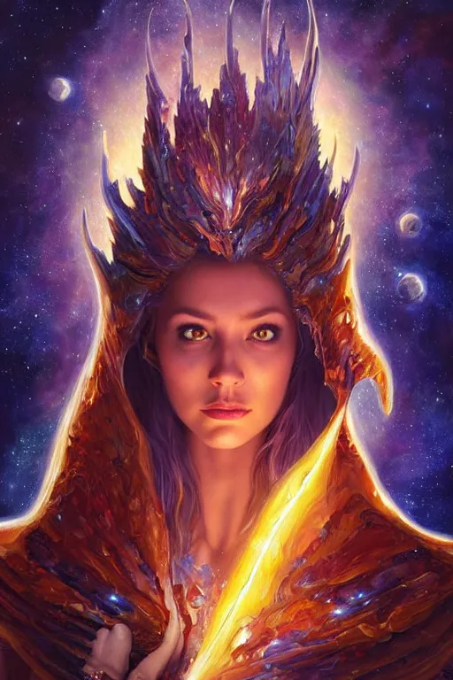 Image similar to beautiful oil painting with high detail of a wise Space ent(Crying Artfully) made of stars and plasma, hybrid from dungeons and dragons and art direction by James Cameron ;by artgerm; wayne reynolds art station; cinematic quality character render; low angle; ultra high quality model; production quality cinema model