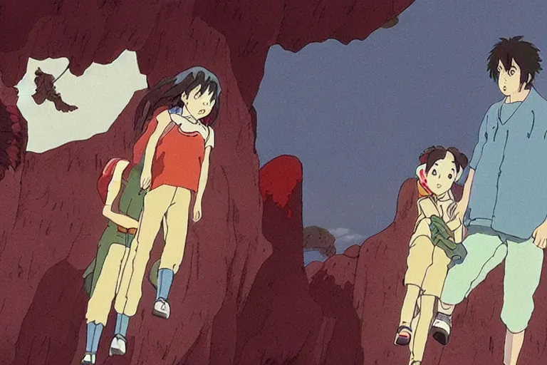 Prompt: a screenshot from the studio ghibli film morbius