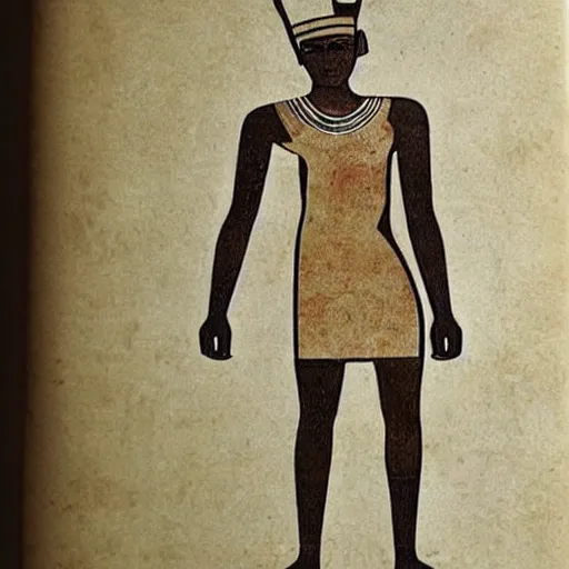 Image similar to Egyptian drawing of a man using a shake weight, ancient, photorealistic