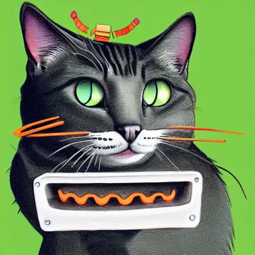 Image similar to portrait of a cat wearing grillz #photorealistic #highly detailed #swag #trap