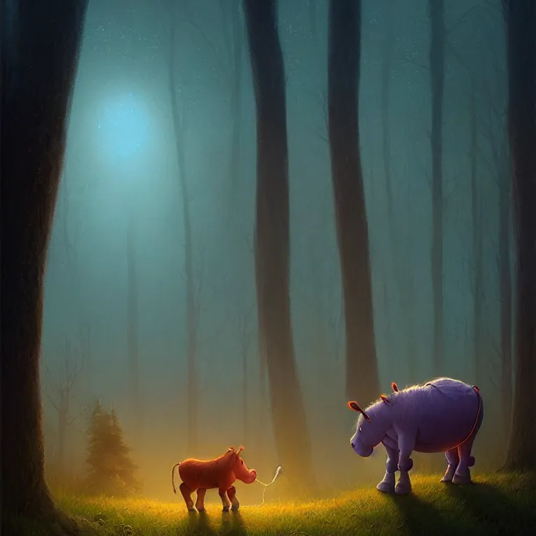 Prompt: epic professional digital art of simple eeyore, atmospheric lighting, painted, intricate, detailed, by leesha hannigan, simon stalenhag, ignacio fernandez rios, best on artstation, cgsociety, epic, stunning, gorgeous, much detail, much wow, masterpiece