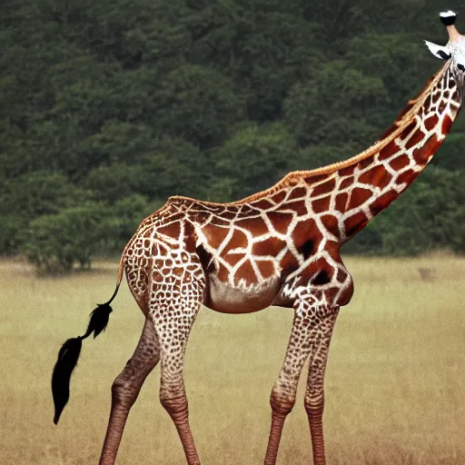 Image similar to a giraffe with sunken black spots, recessed, skeletal