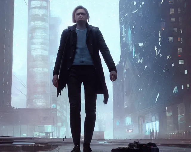 Prompt: highly detailed portrait of michael pitt as an evil android, in detroit : become human, stephen bliss, unreal engine, fantasy art by greg rutkowski, loish, rhads, ferdinand knab, makoto shinkai and lois van baarle, ilya kuvshinov, rossdraws, tom bagshaw, global illumination, radiant light, detailed and intricate environment