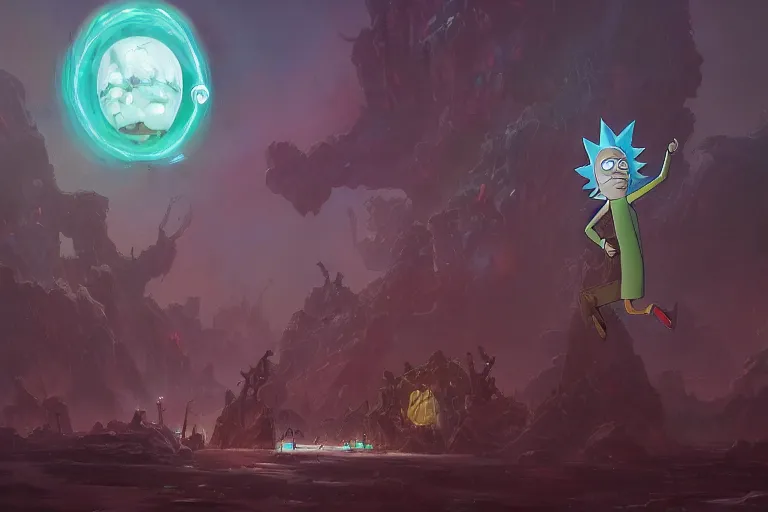 rick and morty, concept art, digital painting, | Stable Diffusion | OpenArt