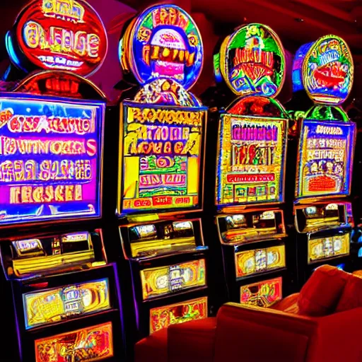 Image similar to obnoxious slot machine, flashy, las vegas