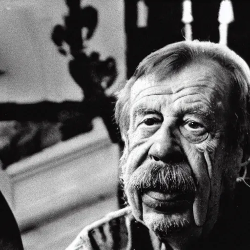 Image similar to vaclav havel on a still of jan svankmajer movie