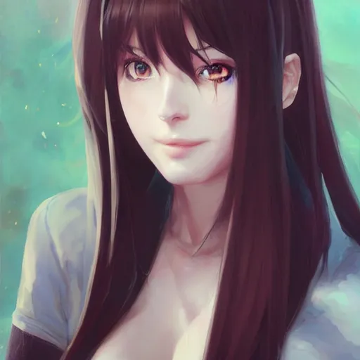 Prompt: An anime portrait of Liv Tyler, by Stanley Artgerm Lau, WLOP, Rossdraws, James Jean, Andrei Riabovitchev, Marc Simonetti, and Sakimichan, tranding on artstation