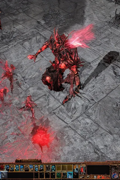 Image similar to Path of Exile, [Sirius], clear [[bronze]] face [mask], luminous red eyes, male image with [bronze] black bloody armor, sitting on the throne, inside the ruined gothic church, black shadows, red lasers, dark red bloody fog, black-grey smoky tornadoes fly around, [[blood]], Anachronism, painting, dark fantasy, steampunk, 4k, perfect quality,