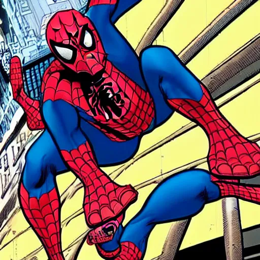 Image similar to spider man comic where peter park dies from cancer