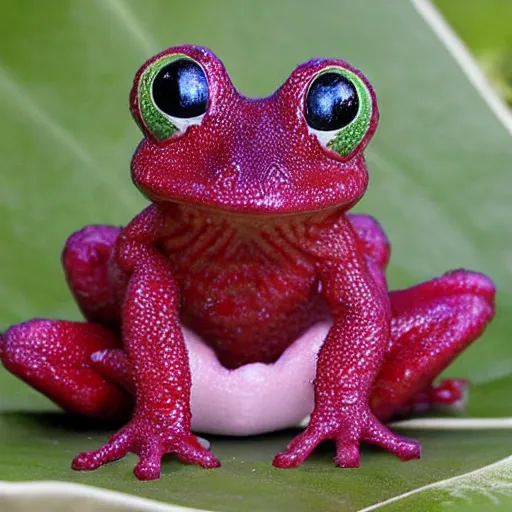 Image similar to a strawberry frog 5 0 / 5 0 hybrid