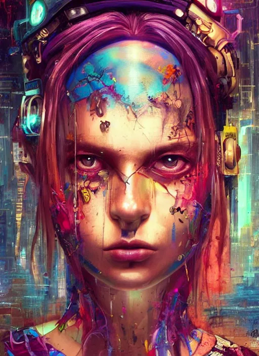 Image similar to beautiful portrait of Lofi cyberpunk jaydayoungan, by Tristan Eaton, Stanley Artgermm, Tom Bagshaw, Greg Rutkowski, Carne Griffiths. trending on DeviantArt, face enhance, hyper detailed, trending on Artstation, 8k, masterpiece, graffiti paint, fine detail, full of color, intricate detail, golden ratio illustration