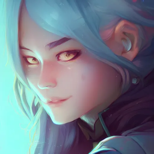 Image similar to a portrait of wlop, art by lois van baarle and loish and ross tran and rossdraws and sam yang and samdoesarts and artgerm and saruei and disney and wlop, digital art, highly detailed, intricate, sharp focus, trending on artstation hq, deviantart, unreal engine 5, 4 k uhd image