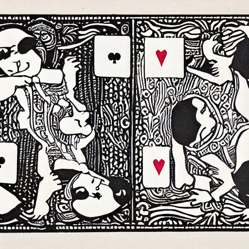 Image similar to ''Two monkeys playing cards''