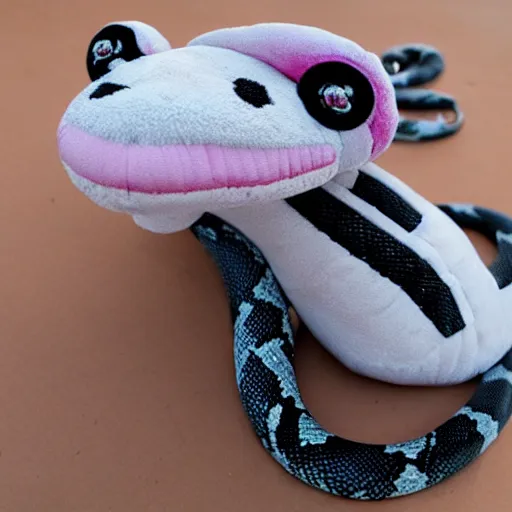 Image similar to cute fumo plush of a snake girl, lizard anime girl