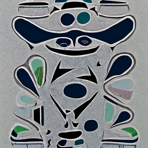 Image similar to whale in style of haida gwaii, pacific northwest, native american art, simple