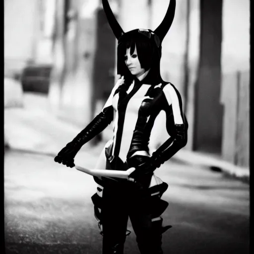 Image similar to 3 5 mm photo of alizee with cosplay