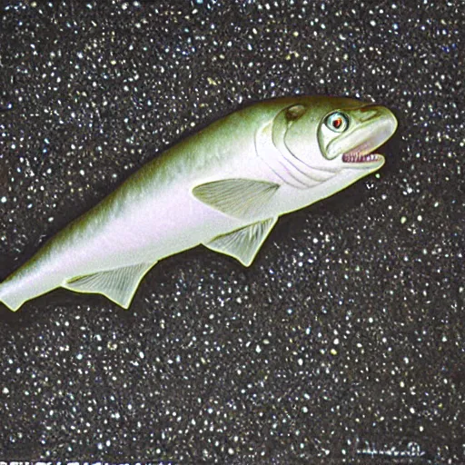 Prompt: sturgeon fish moon